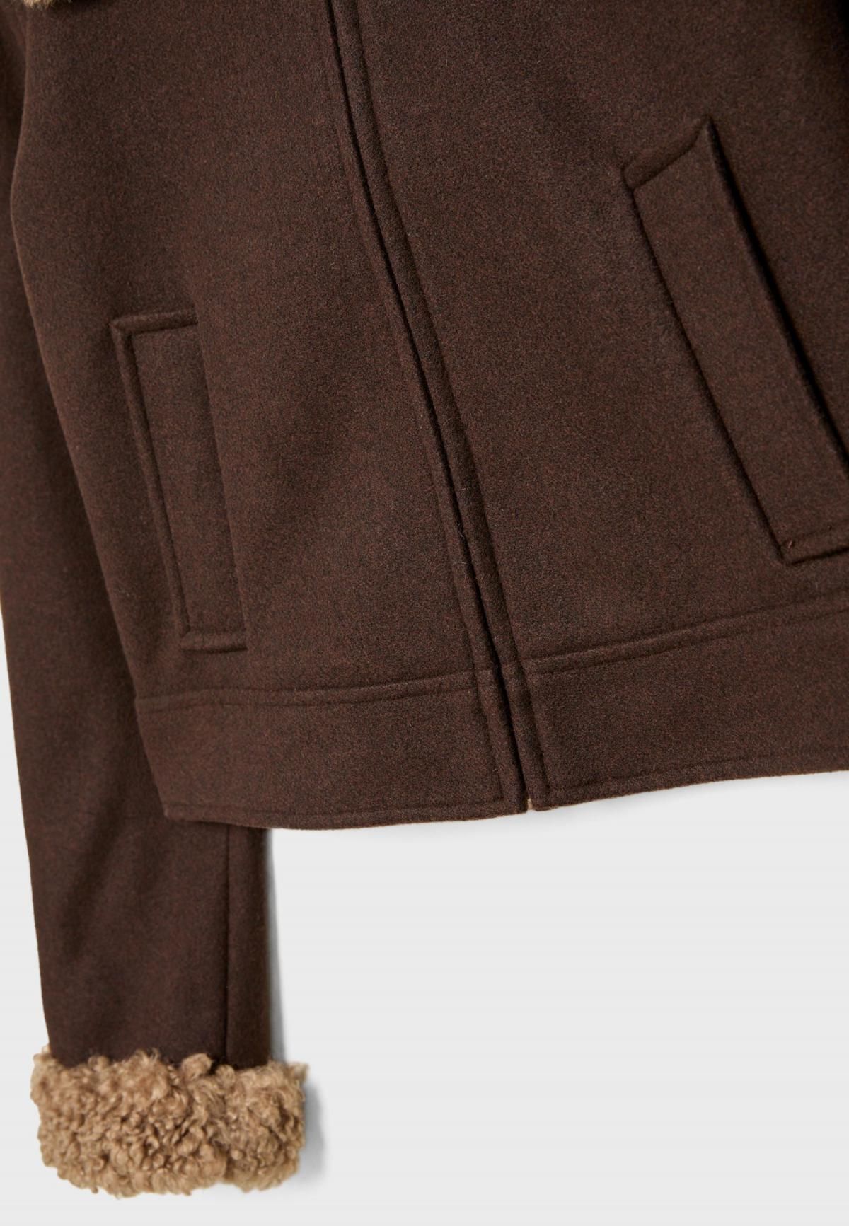 스트라디바리우스 테크니컬 페이크 퍼 무스탕 자켓 5707/753 BROWN - 상세 이미지 3