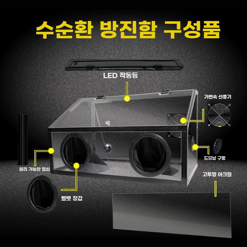 샌딩박스 소형 작업대 그라인더 페인팅 블라스팅 연마 - 상세 이미지 3