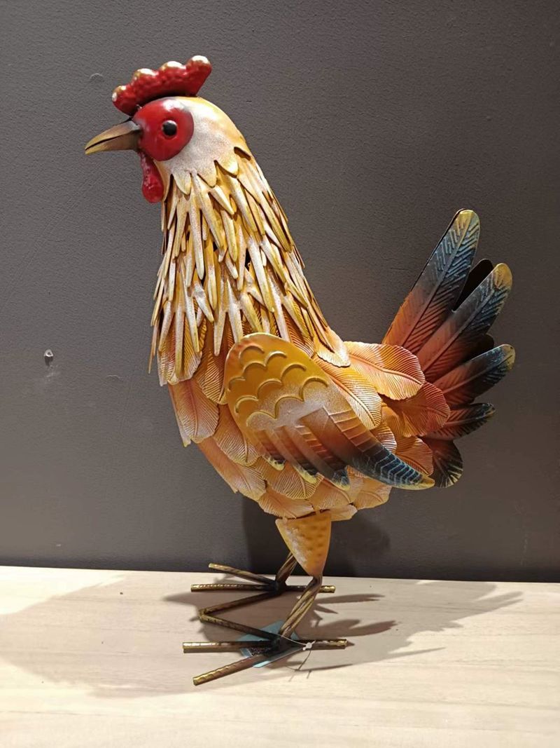 닭 모형 수탉 병아리 봉제 암탉 공예 포토존 소품 장식품 가드닝 수탉 J형 44x18x50cm - 상세 이미지 3