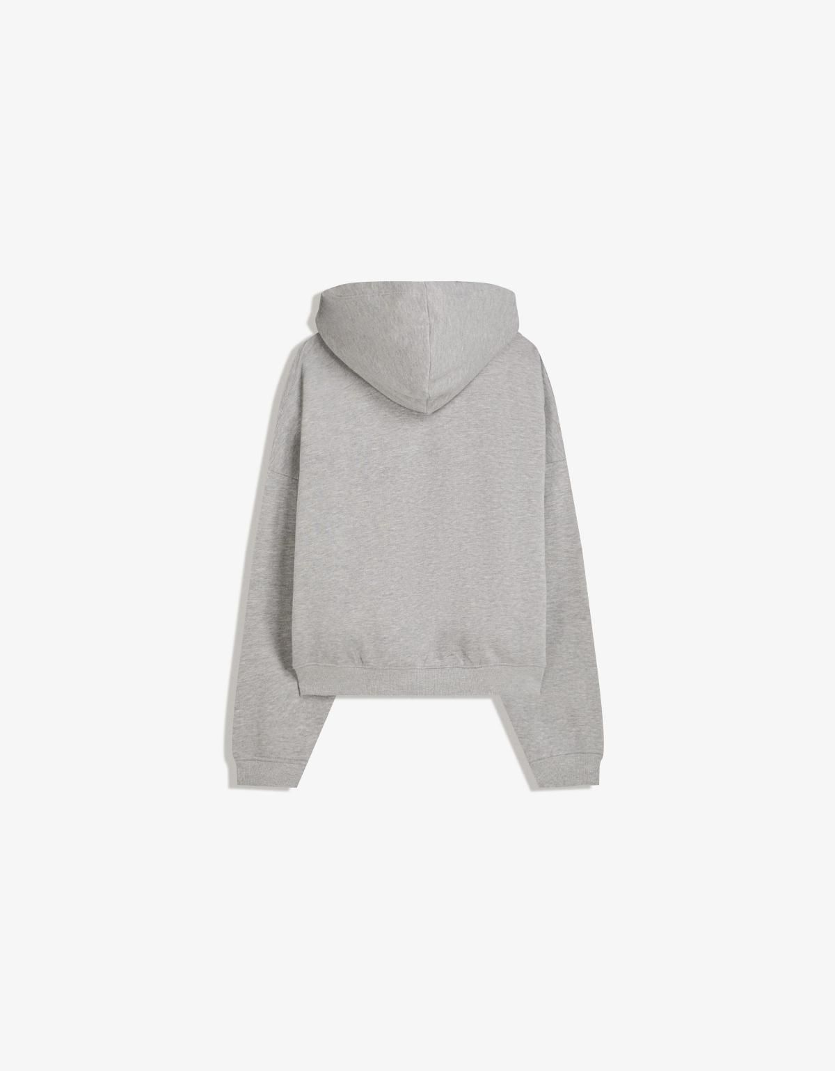 버쉬카 캐주얼 프린트 라이트그레이 후드티 7201/700 GREY - 상세 이미지 3