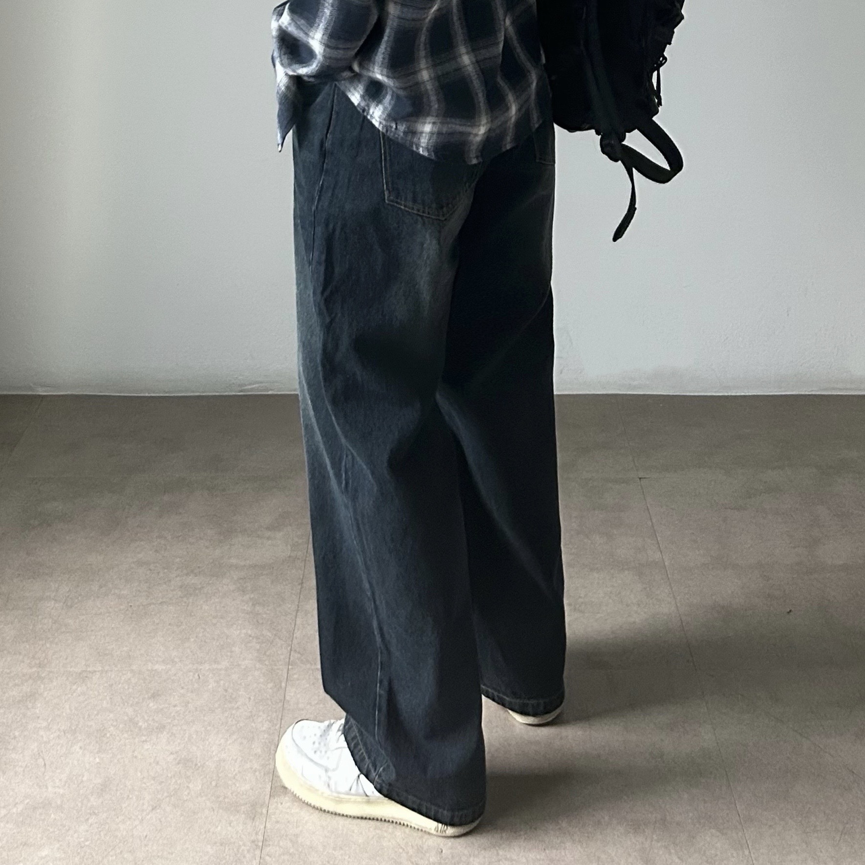 남자세미와이드청바지 통청바지 이미지 8