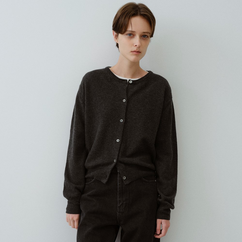 [블루브릭] Basic wool cardigan (charcoal)