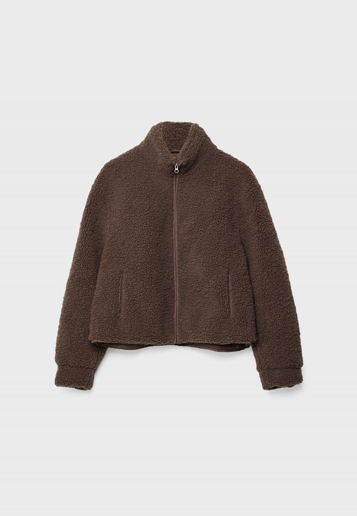 스트라디바리우스 테크니컬 페이크 시어링 집업 자켓 8616/549 BROWN - 메인 이미지
