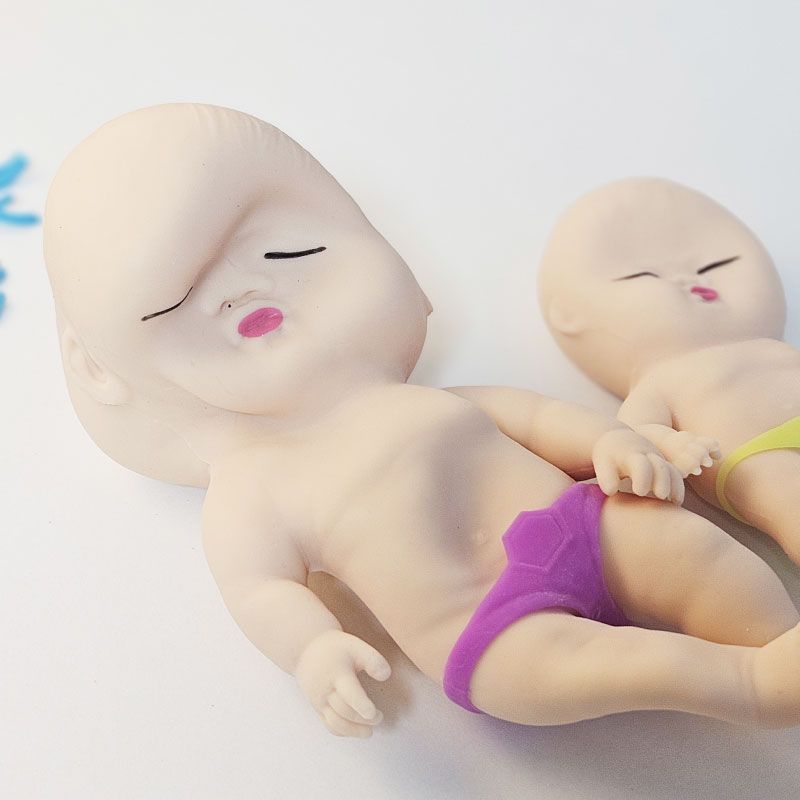 엽기 베이비 말랑이 스퀴시 모래 주물럭 스트레스볼 웃긴선물 힐링 촉감놀이 - 상세 이미지 5