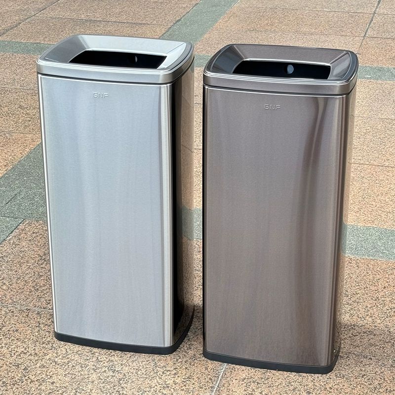 스탠드 쓰레기통 스틸 이동식 주방 수거함 휴지통 야외 회사 스테인리스 25l 길이 너비 32 26 A - 상세 이미지 2