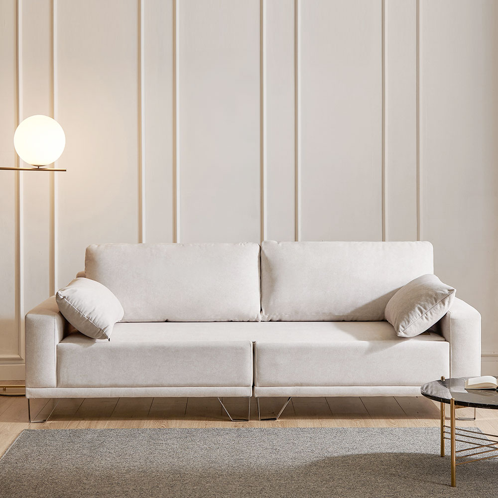 장인가구 순토 황토볼 온열 흙소파 틸팅형 3인소파