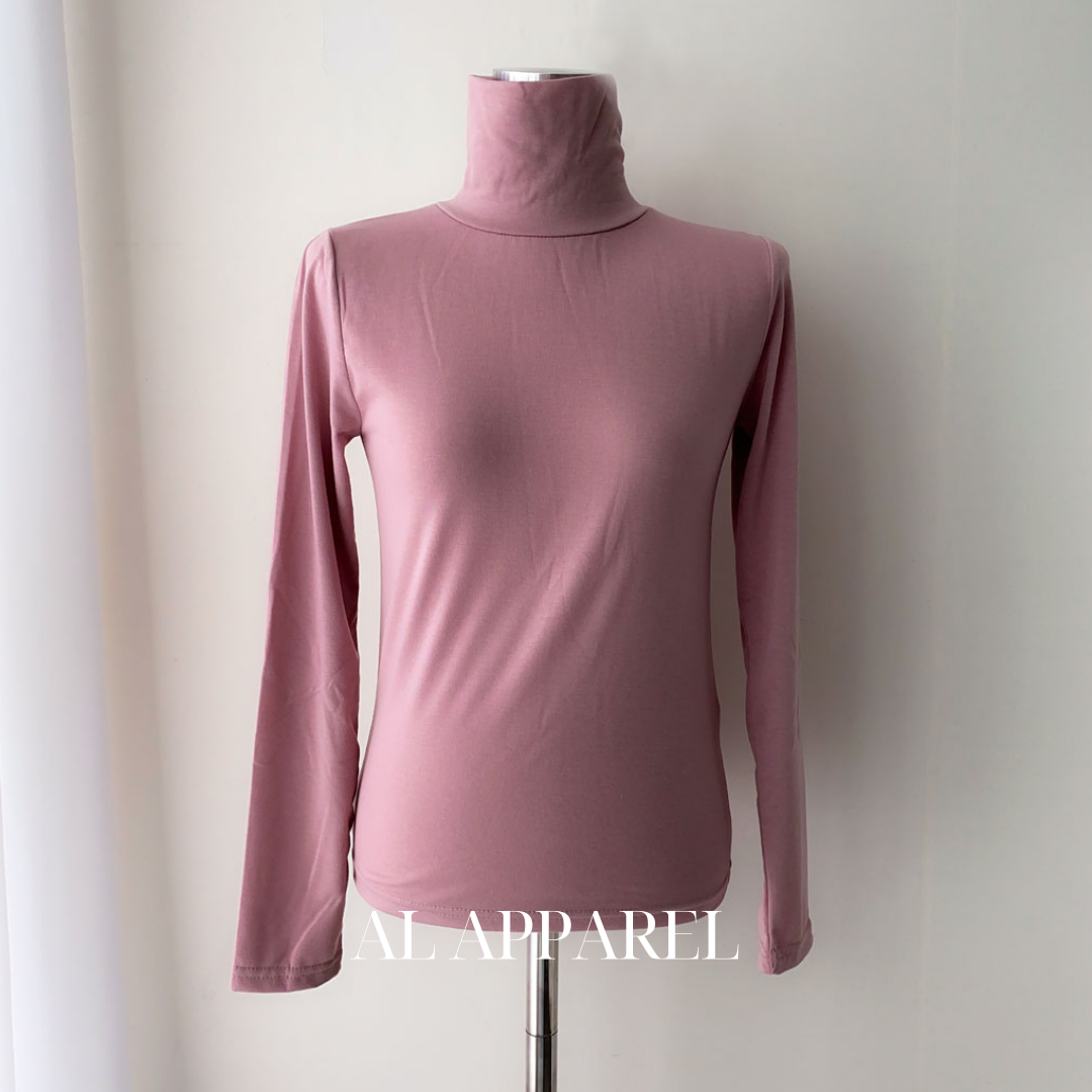 얇은 스판 기모 폴라티 목폴라 티셔츠 이너 목티 - 상세 이미지 4