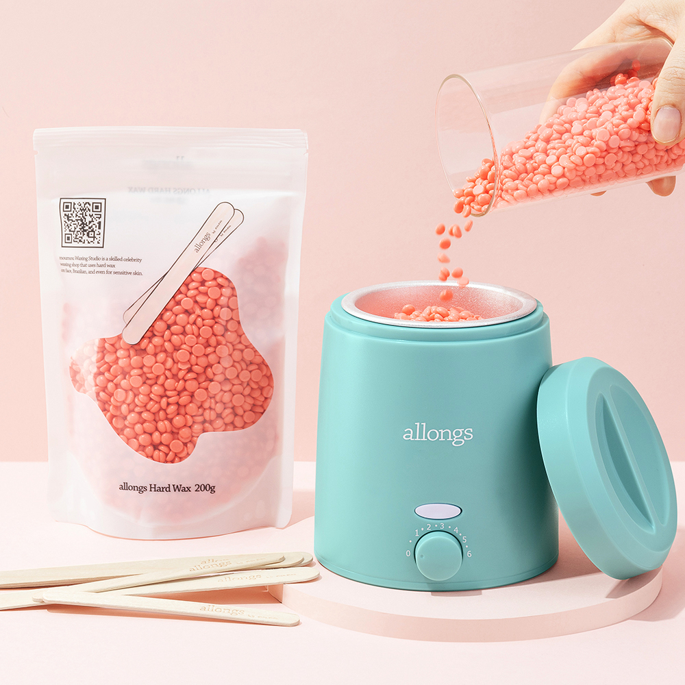 알롱 셀프왁싱 미니 워머기 하드왁스 키트 브라질리언 남자 여자 비키니 항문 수염 겨드랑이 바디 제모