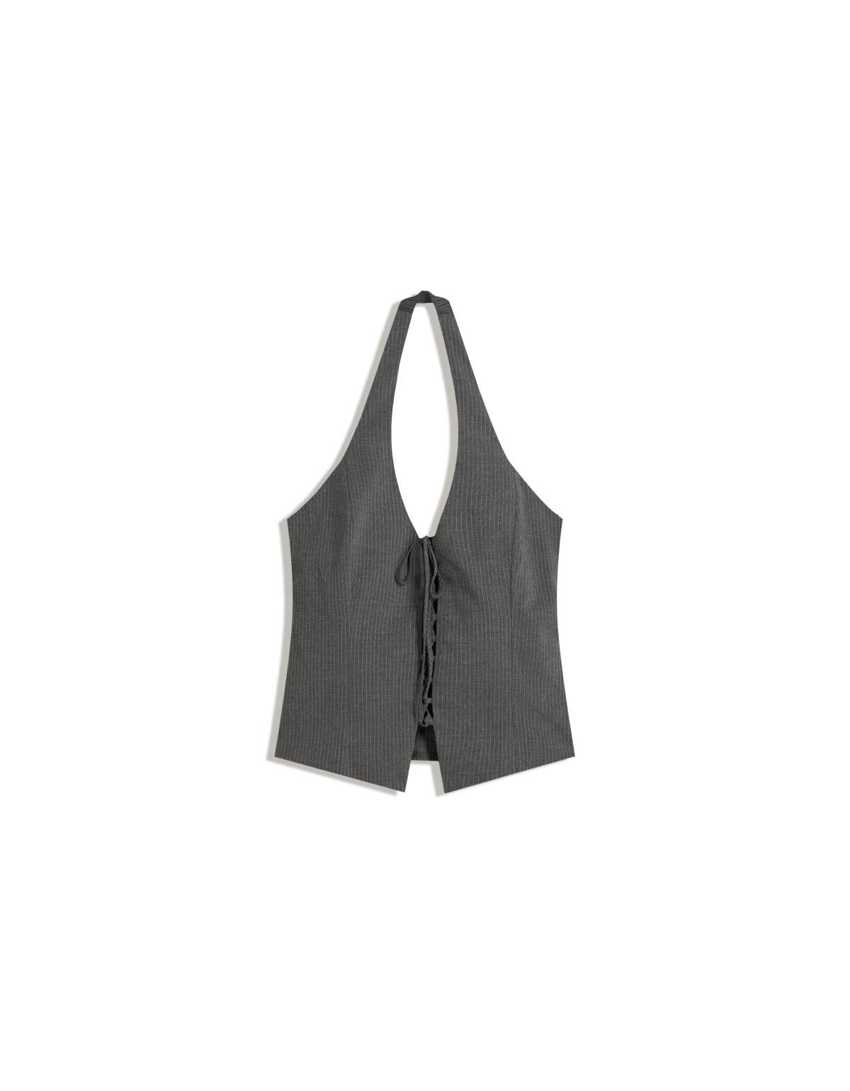 버쉬카 테크니컬 벵갈린 홀터넥 베스트 8813/710 GREY - 상품 이미지