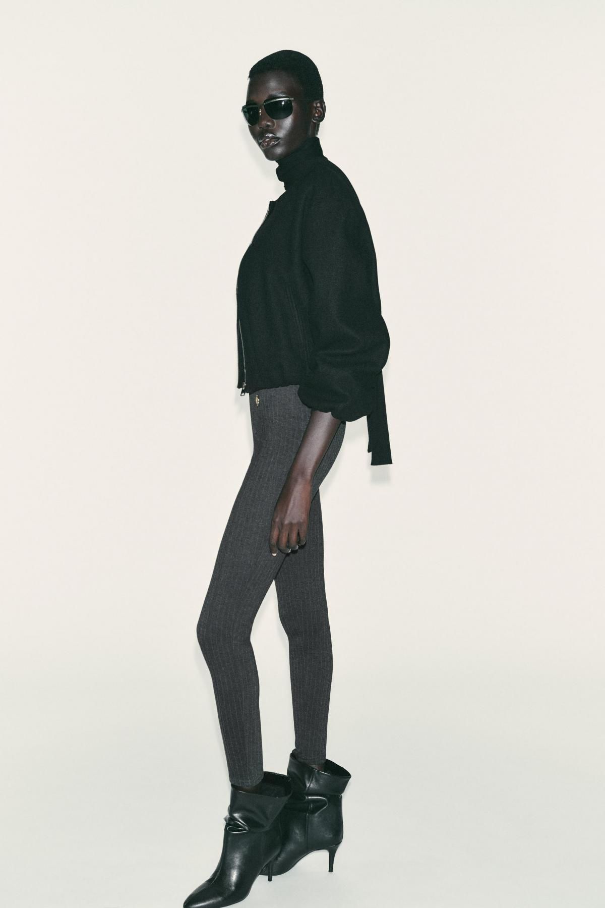 자라 하이웨이스트 메탈 버튼 레깅스 8372/480 ANTHRACITE GREY - 상세 이미지 3
