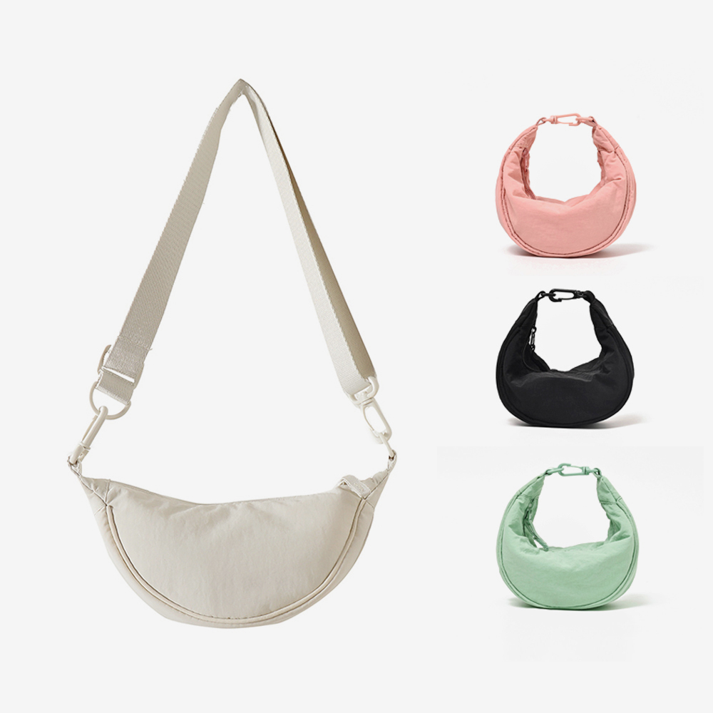 여성 가벼운 울트라 미니 반달 여행 크로스백 핸드폰 슬링백 가방