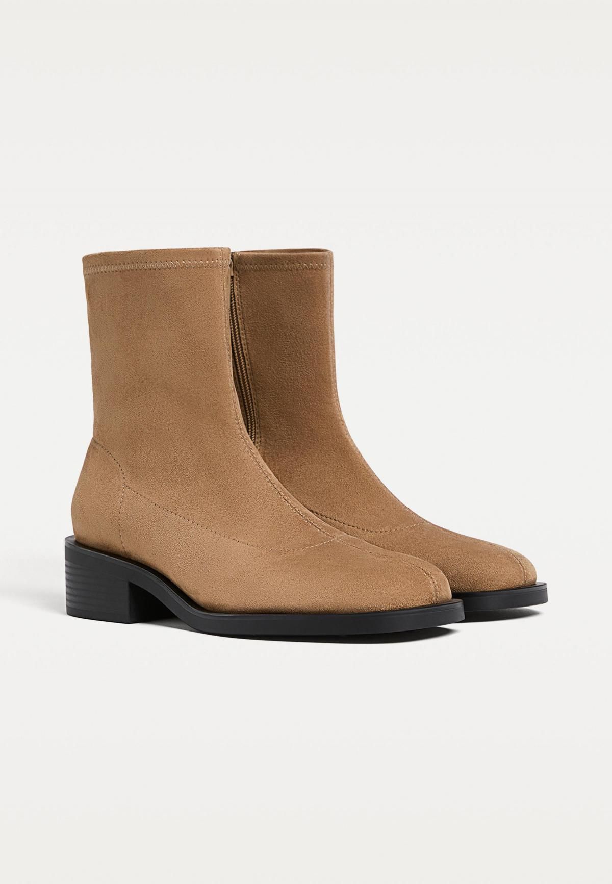 스트라디바리우스 베이지 미니멀 스웨이드 앵클부츠 9953/671 BEIGE - 상세 이미지 2