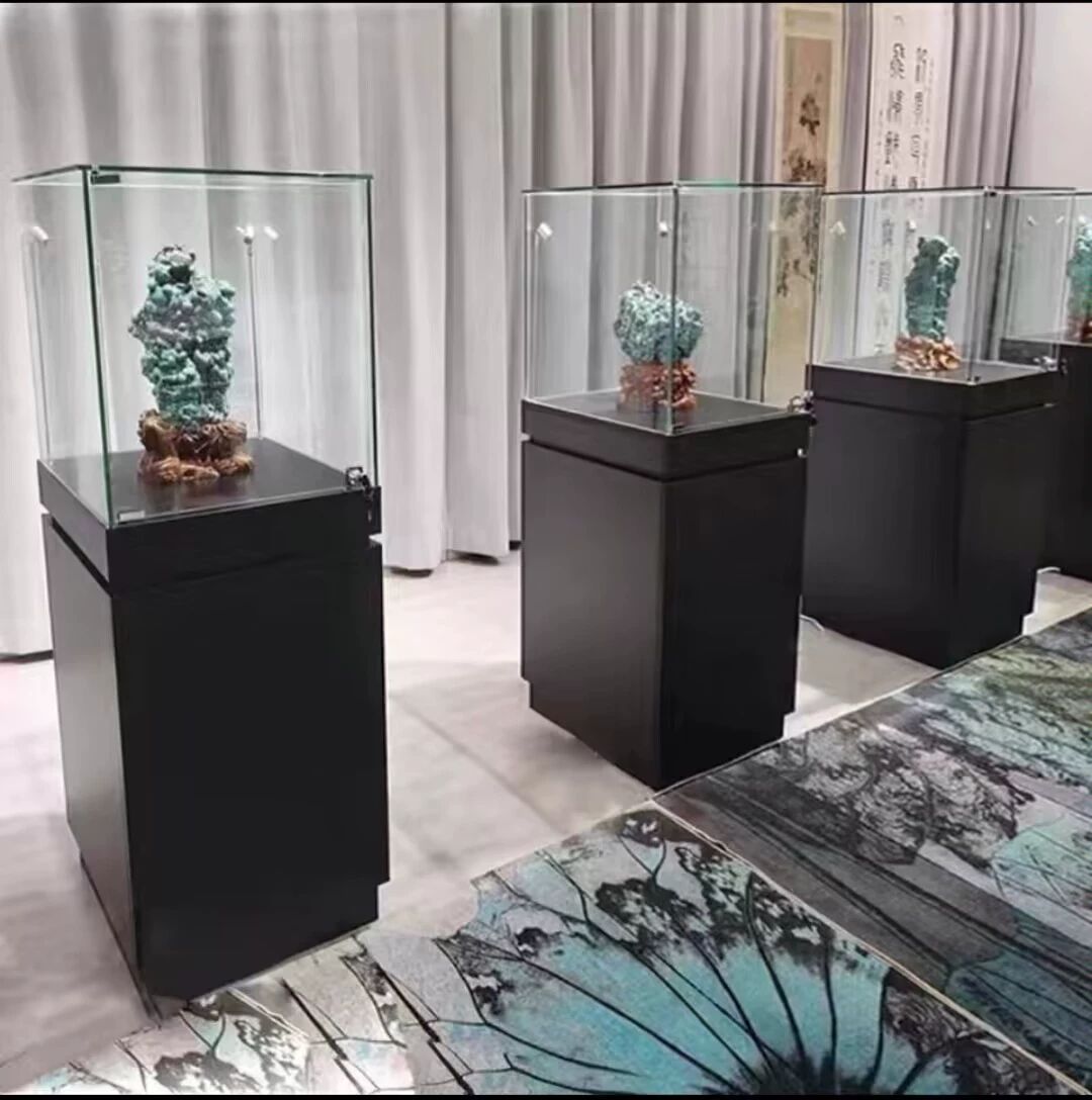 골동품진열장 문화재 전시대 제품 쇼케이스 보석 도자기 미술관 전시장 전시 백화점 40x40x120 강화유 커버 없음 B - 상품 이미지