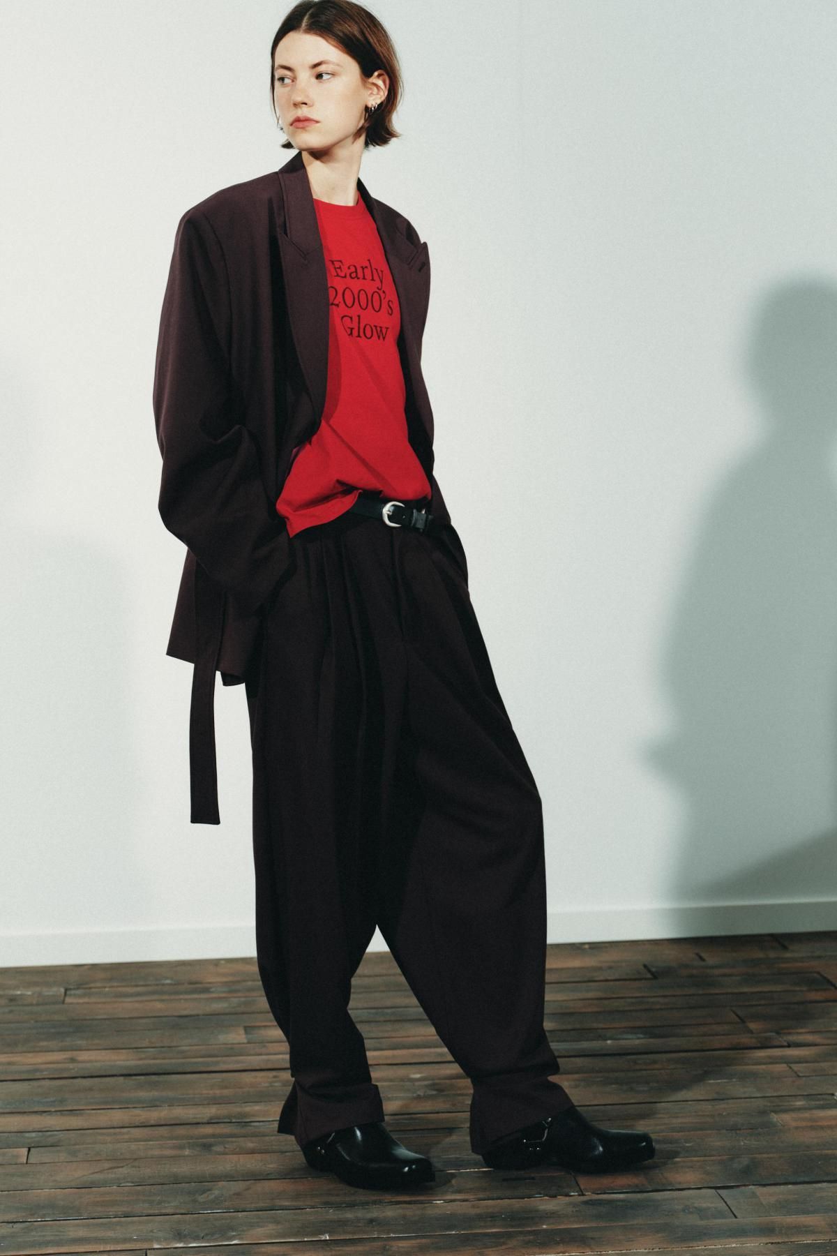 자라 테일러드 벨티드 더블브레스트 블레이저 5063/759 DARK BURGUNDY - 상세 이미지 2