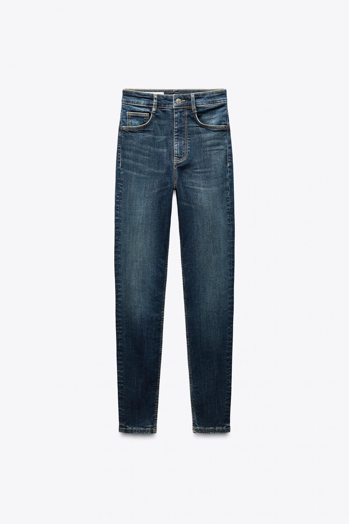 자라 하이웨이스트 테크니컬 스키니핏 청바지 3643/051 NAVY BLUE - 상세 이미지 5