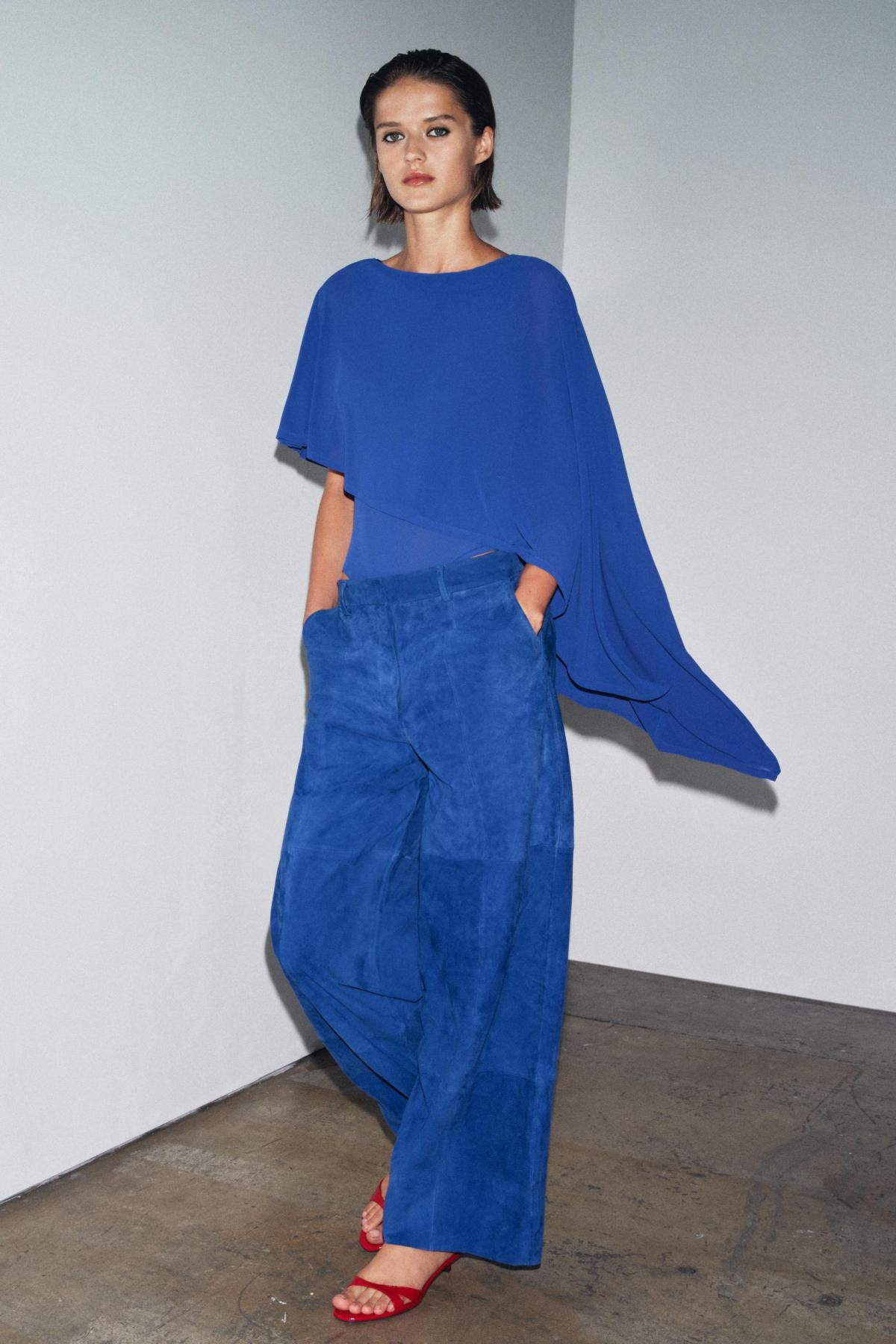 자라 테크니컬 비대칭 케이프 바디수트 5578/452 BLUE - 상세 이미지 2