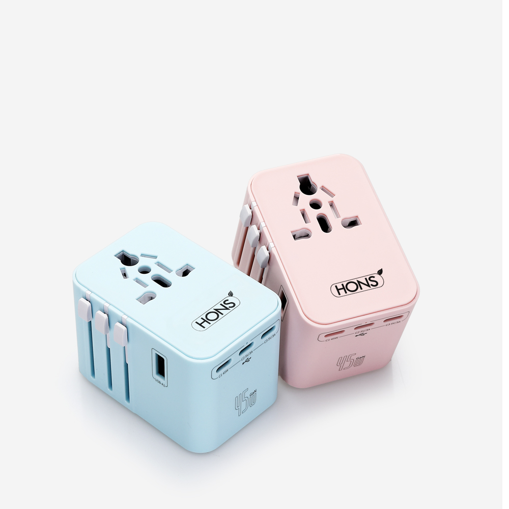 혼스 해외여행용 GaN PD45W 고속 2500W 멀티 어댑터 HSTA-45W5, 1개 - 상세 이미지 4