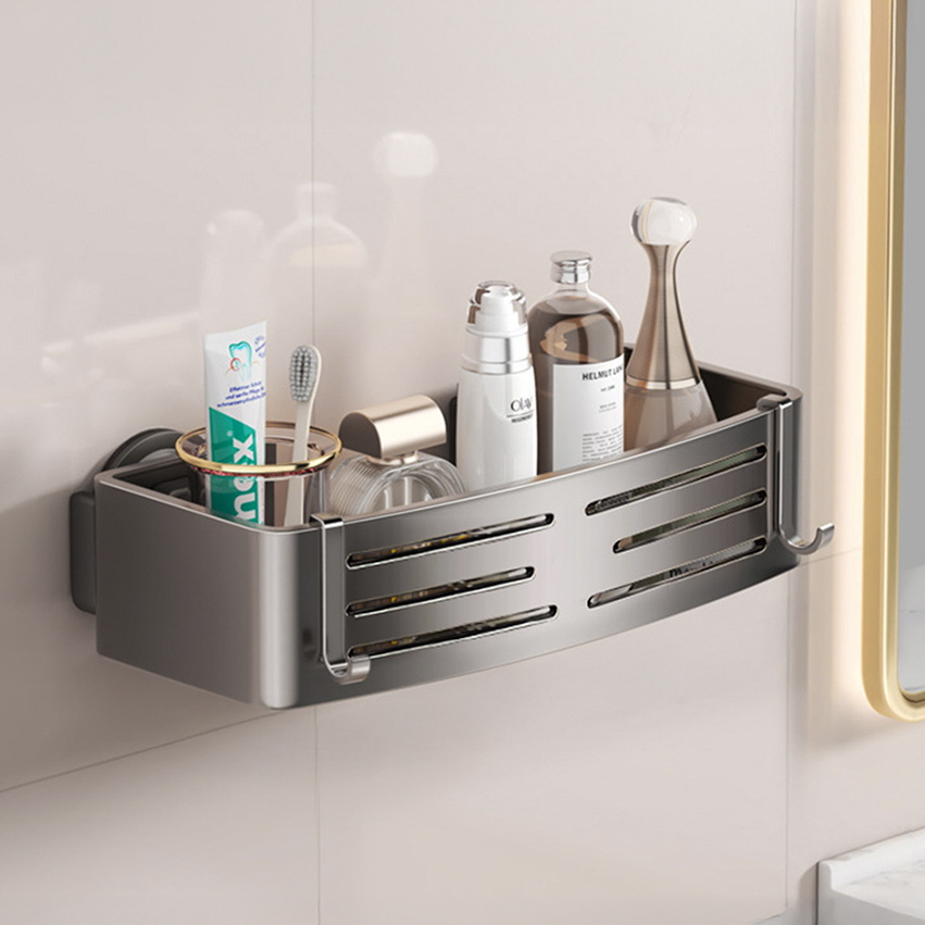 이지착 흡착식 무타공욕실선반 세면대 일자 화장실선반