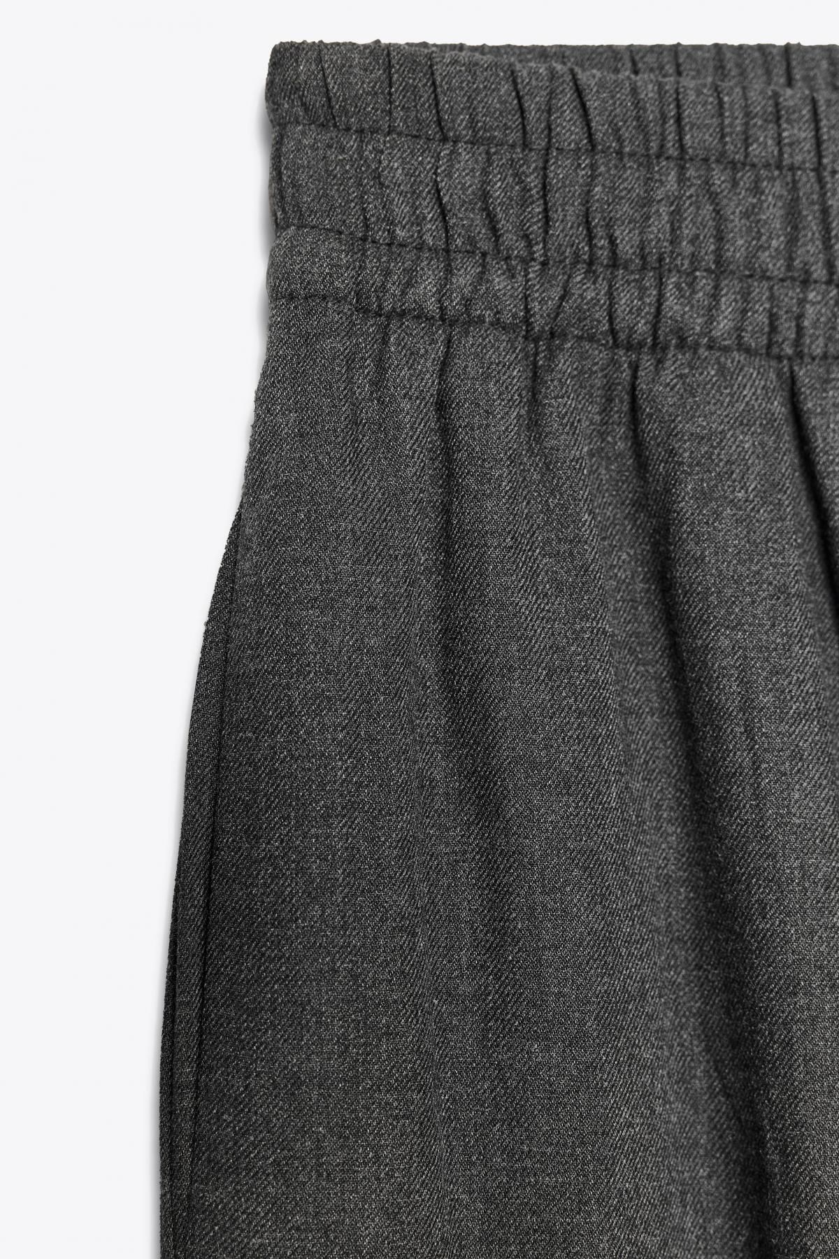 자라 와이드 하이웨이스트 스트레이트 팬츠 1165/358 DARK GREY - 상세 이미지 5