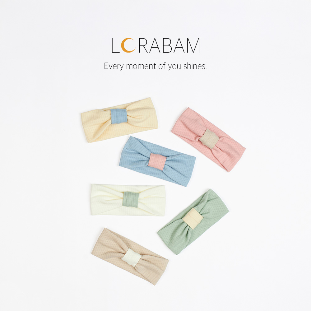 로라밤 텐션 모달 골지 헤어밴드 유아 신생아 아기 여아 50일 100일 돌 셀프 촬영