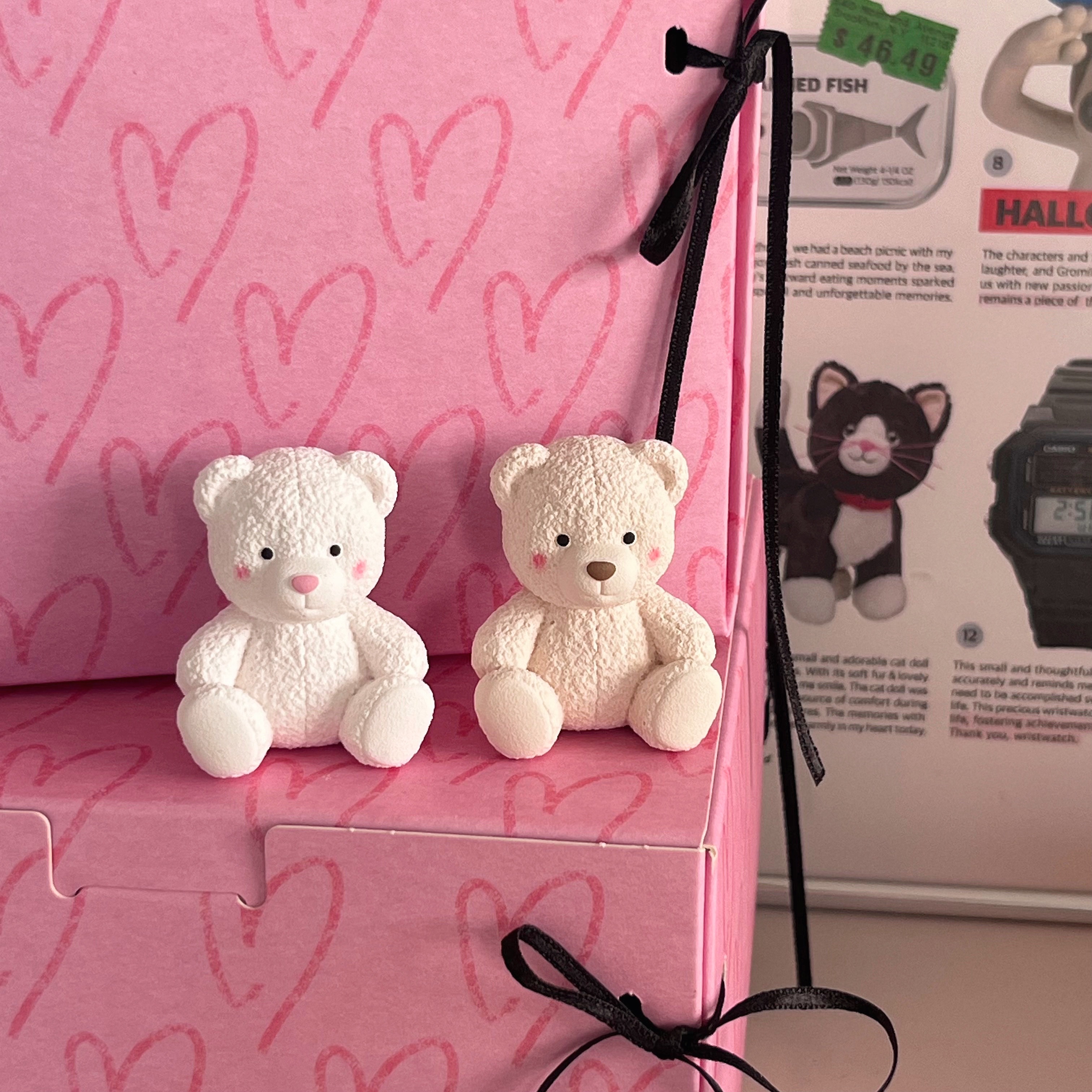 오포드 곰돌이 석고방향제 답례품 선물 송풍구 석고디퓨저 무향