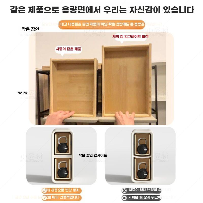 틈새 협탁 수납장 서랍 침대 옆 작은 서랍장 사이드 - 상세 이미지 4