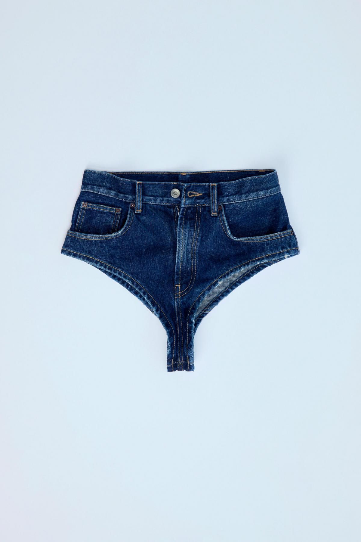 자라 하이웨이스트 데님 미니 숏팬츠 6688/904 NAVY BLUE - 메인 이미지