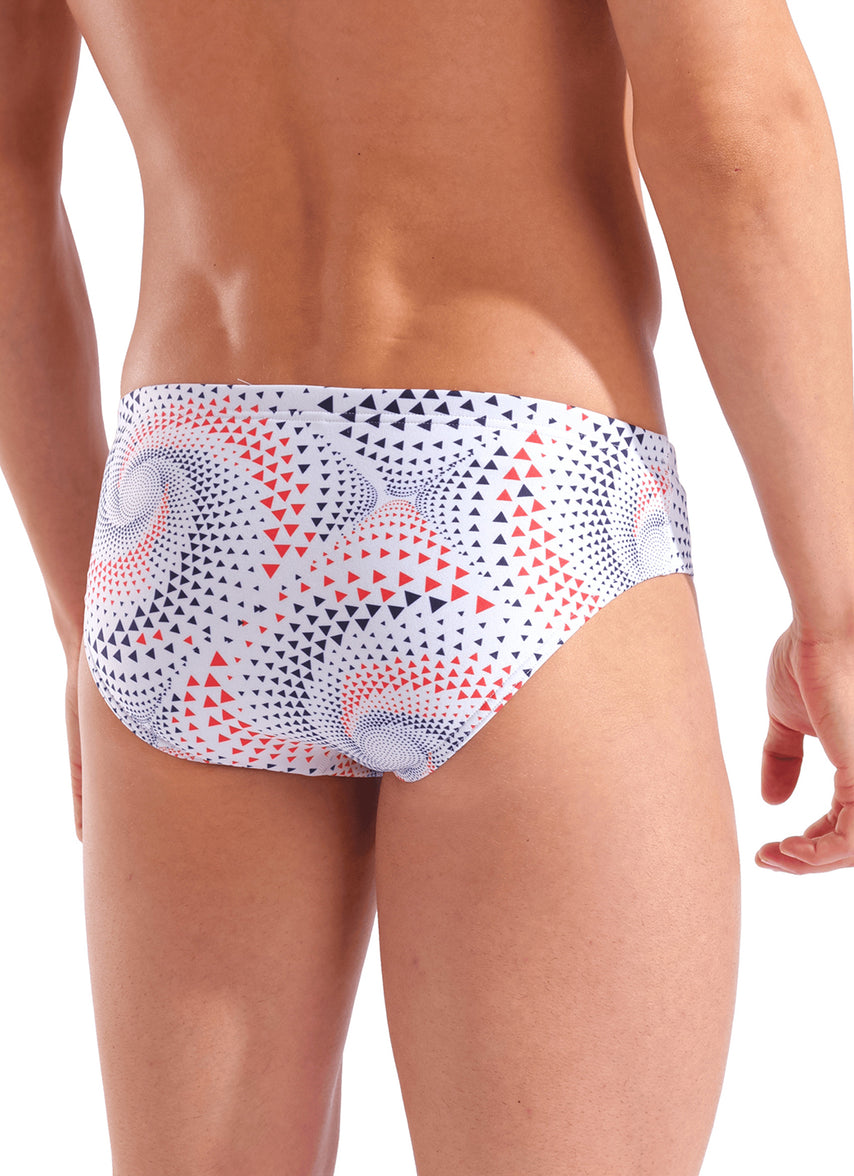 아레나 남성 팀 파이어플로우 브리프 삼각 수영복 White Multi/Navy, 22 - 상세 이미지 5
