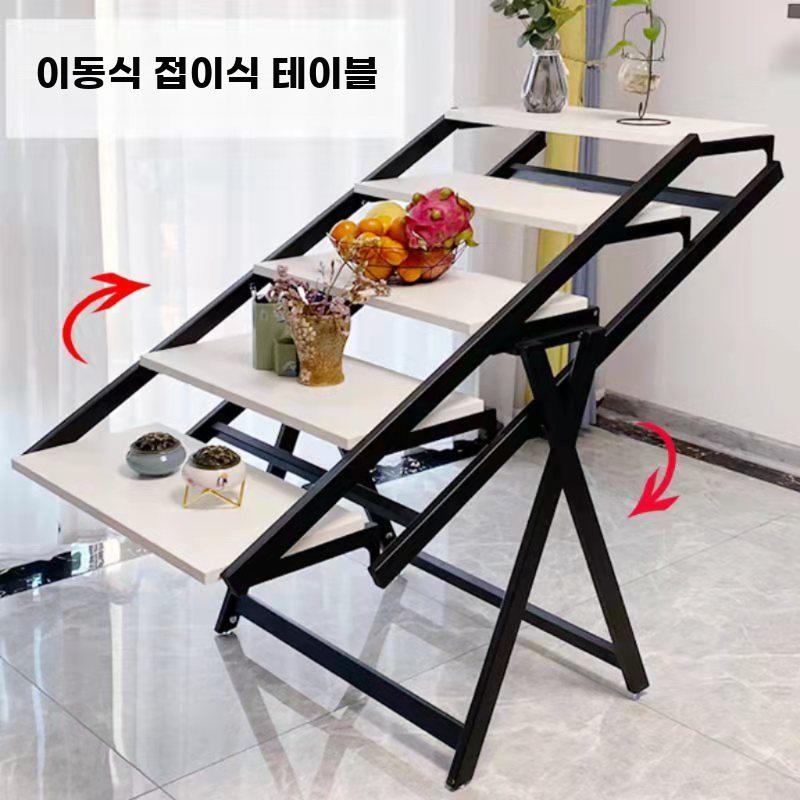 접이식 선반 다용도 진열 다이 원룸 공간활용 간이 - 상세 이미지 2