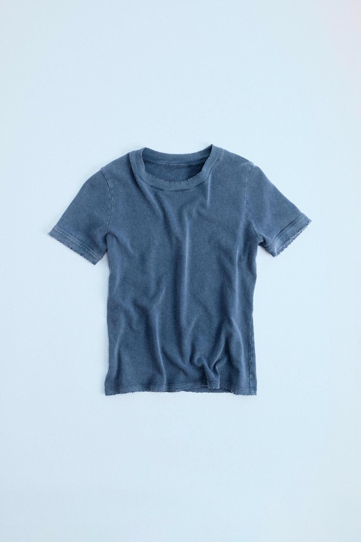 자라 빈티지 테크니컬 워시드 반팔 티셔츠 5643/001 BLUE - 메인 이미지