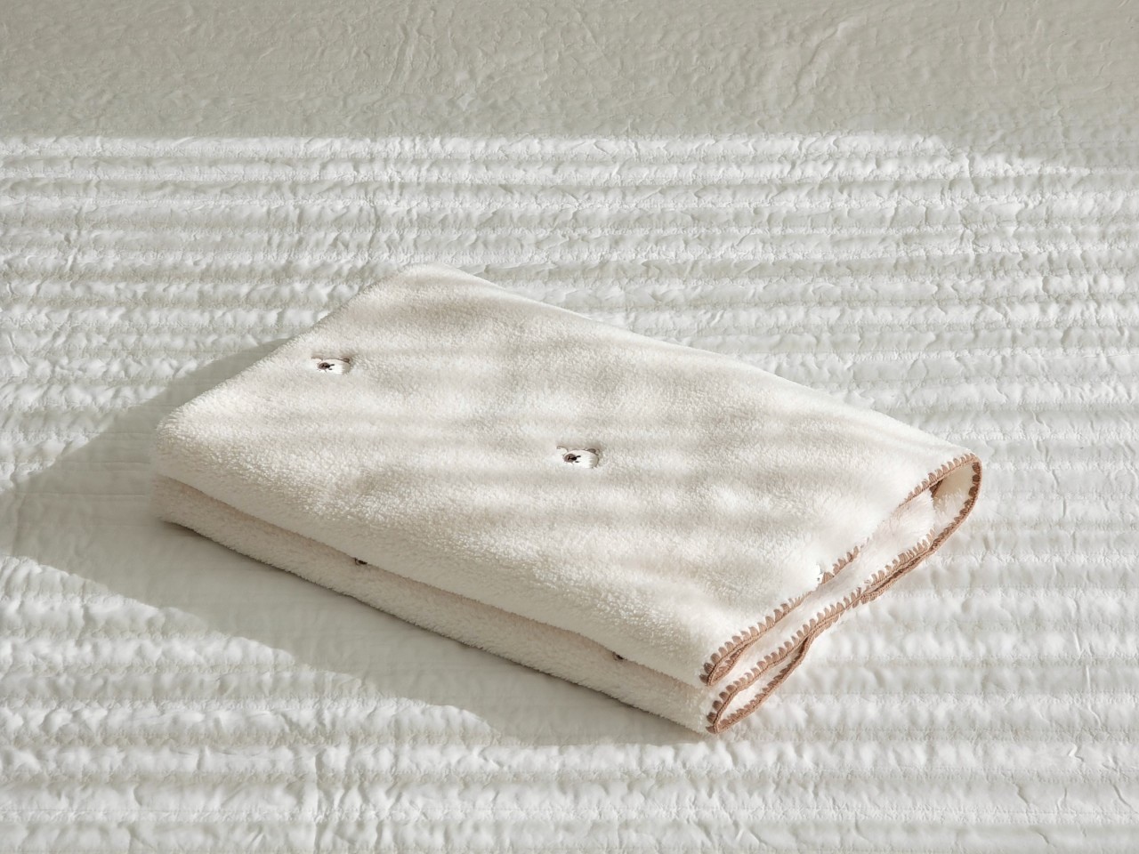 베이비 베어 극세사 담요 4가지 색상-(유아,S)