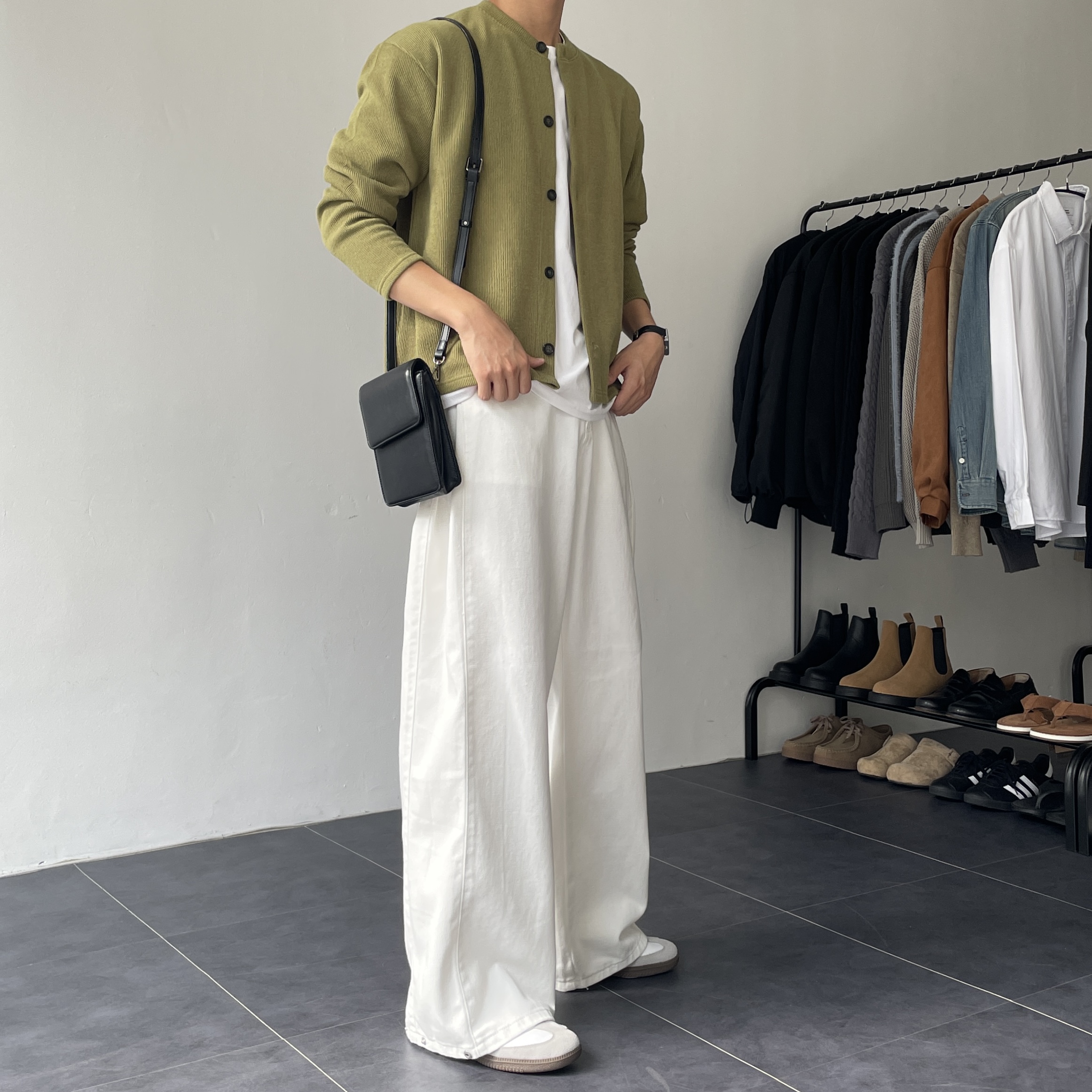 치노팬츠 남자와이팬츠 남자흰바지 - 상세 이미지 4