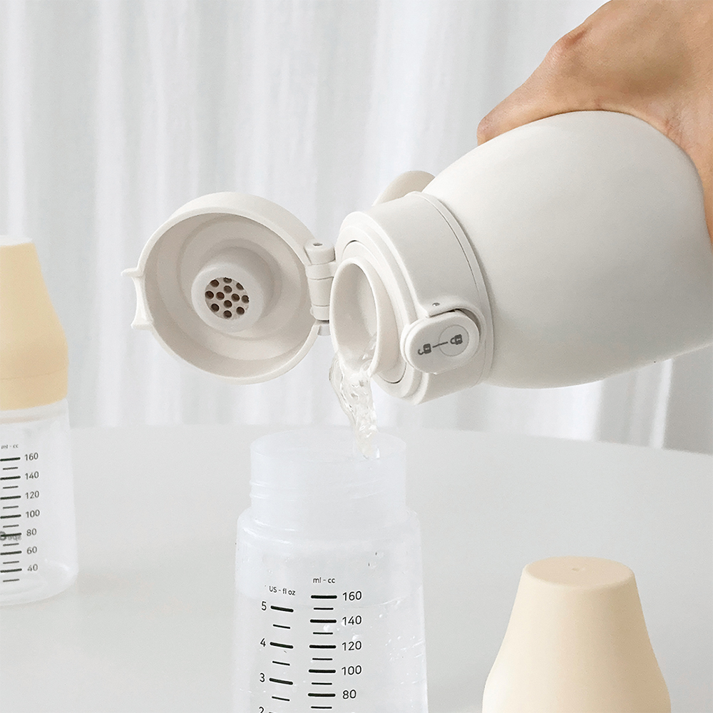 장바군이 휴대용 분유포트 500ml 무선 전기포트 여행용 100도가열