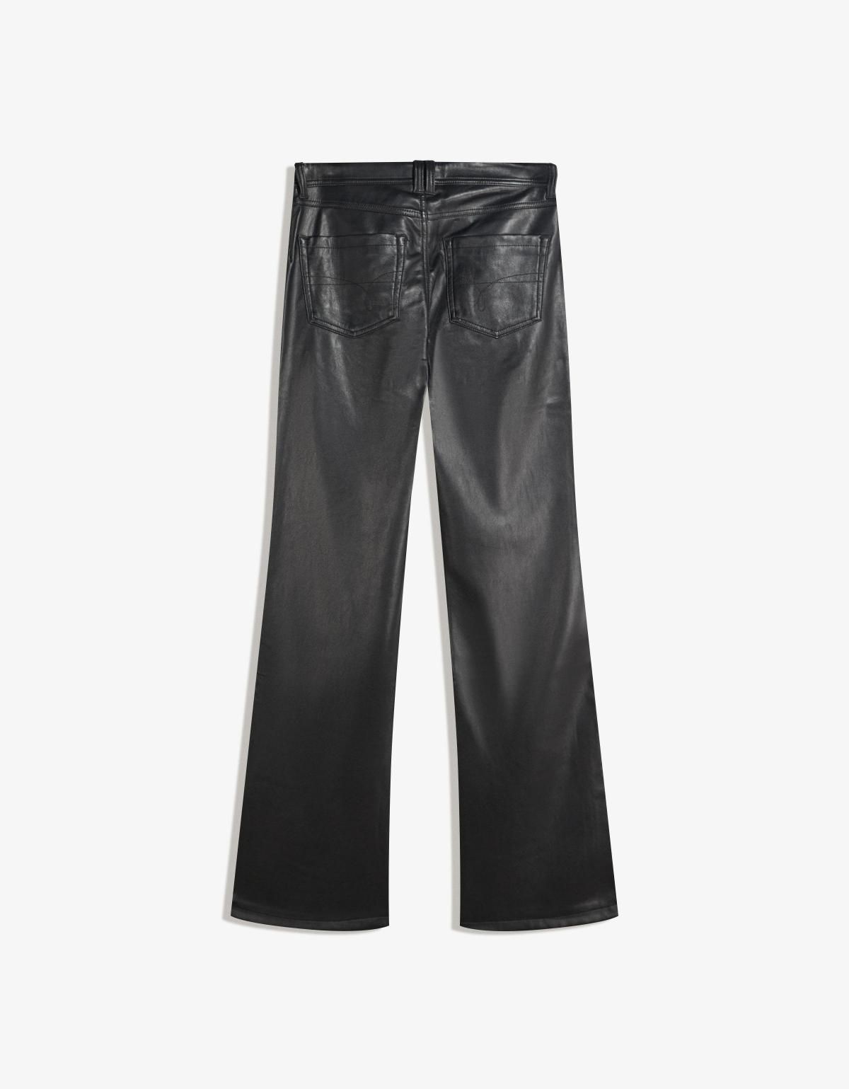버쉬카 레더 이펙트 부츠컷 팬츠 5132/710 BLACK - 상세 이미지 2