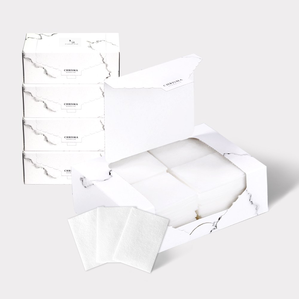 크리스마 닦토전용 국내생산 1/2 화장솜 1,000매 (100매 5팩+ 5팩)