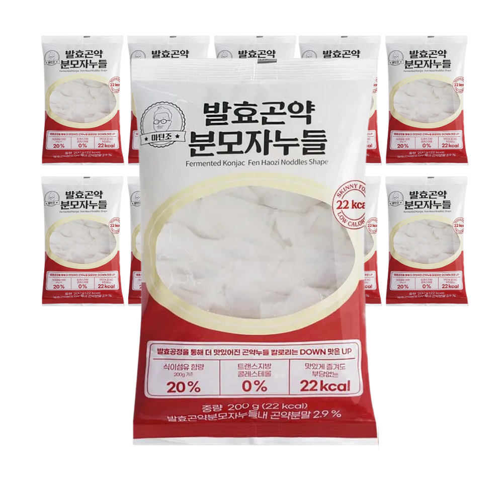 저칼로리 곤약 분모자 누들 넓적 곤약면 마라탕 넙적당면 납작당면 대용 200g, 10개 - 상품 이미지