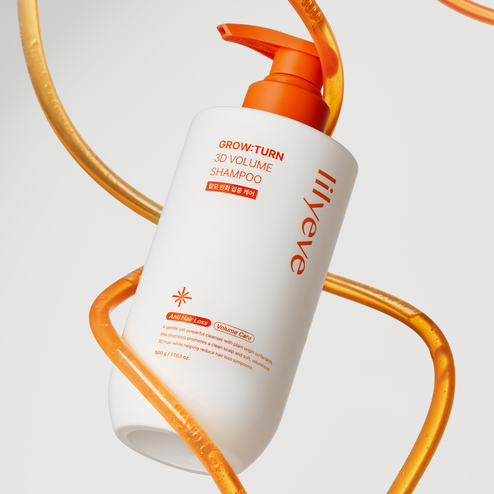 릴리이브 그로우턴 3D 볼륨 샴푸 500g 1개 대용량 남자 여자 두피 탈모완화 허브향