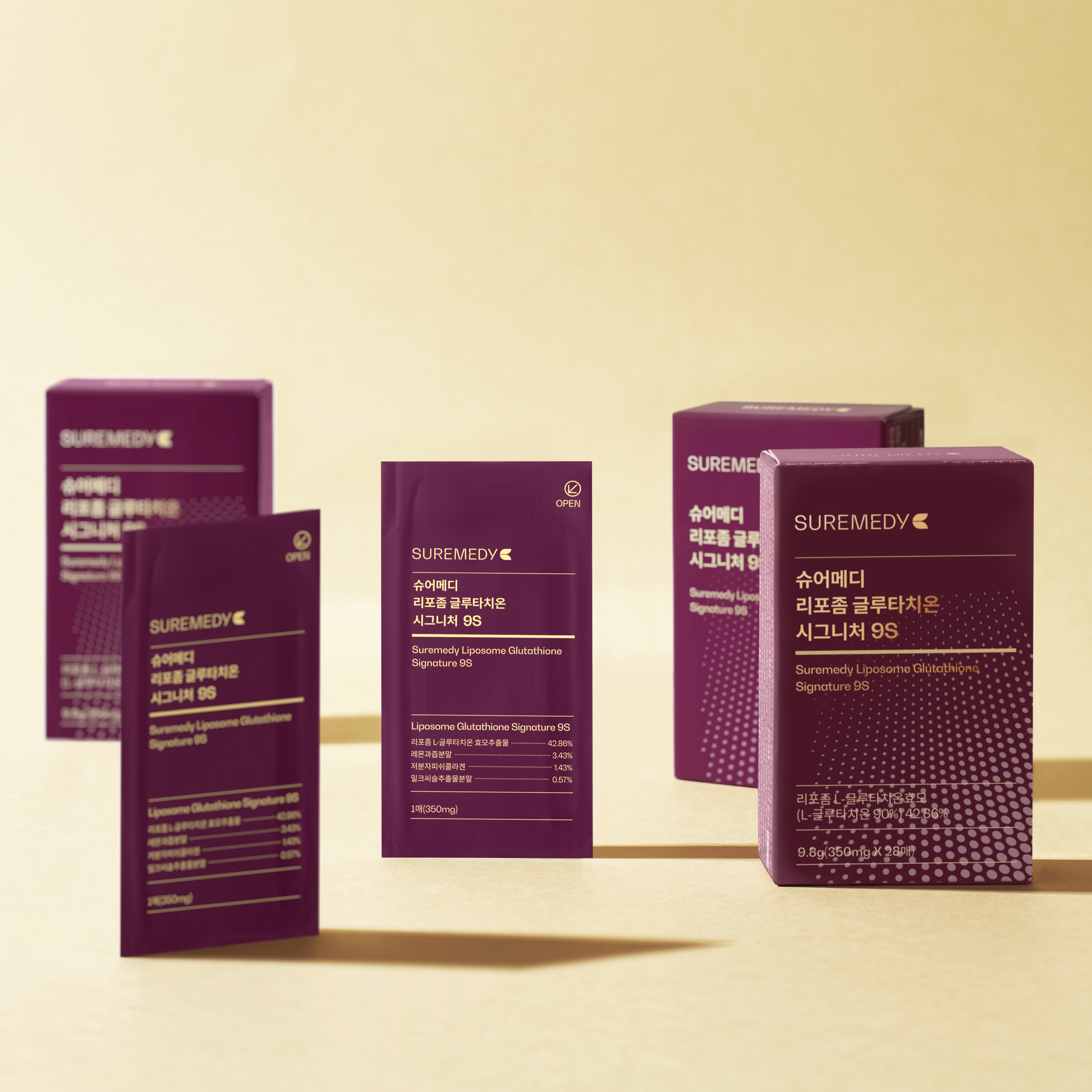 [5+1] 슈어메디 리포좀 글루타치온 시그니처 9S 고함량 고순도 프리미엄 28매, 6개