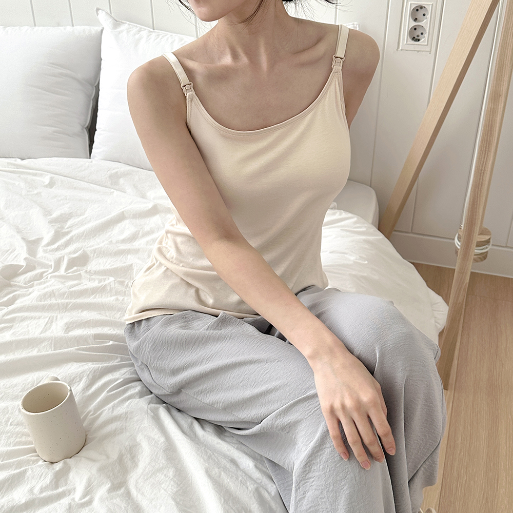 패드일체형 수유나시 수유브라나시 빅사이즈 노브라 캡내장 일체형 상품 이미지