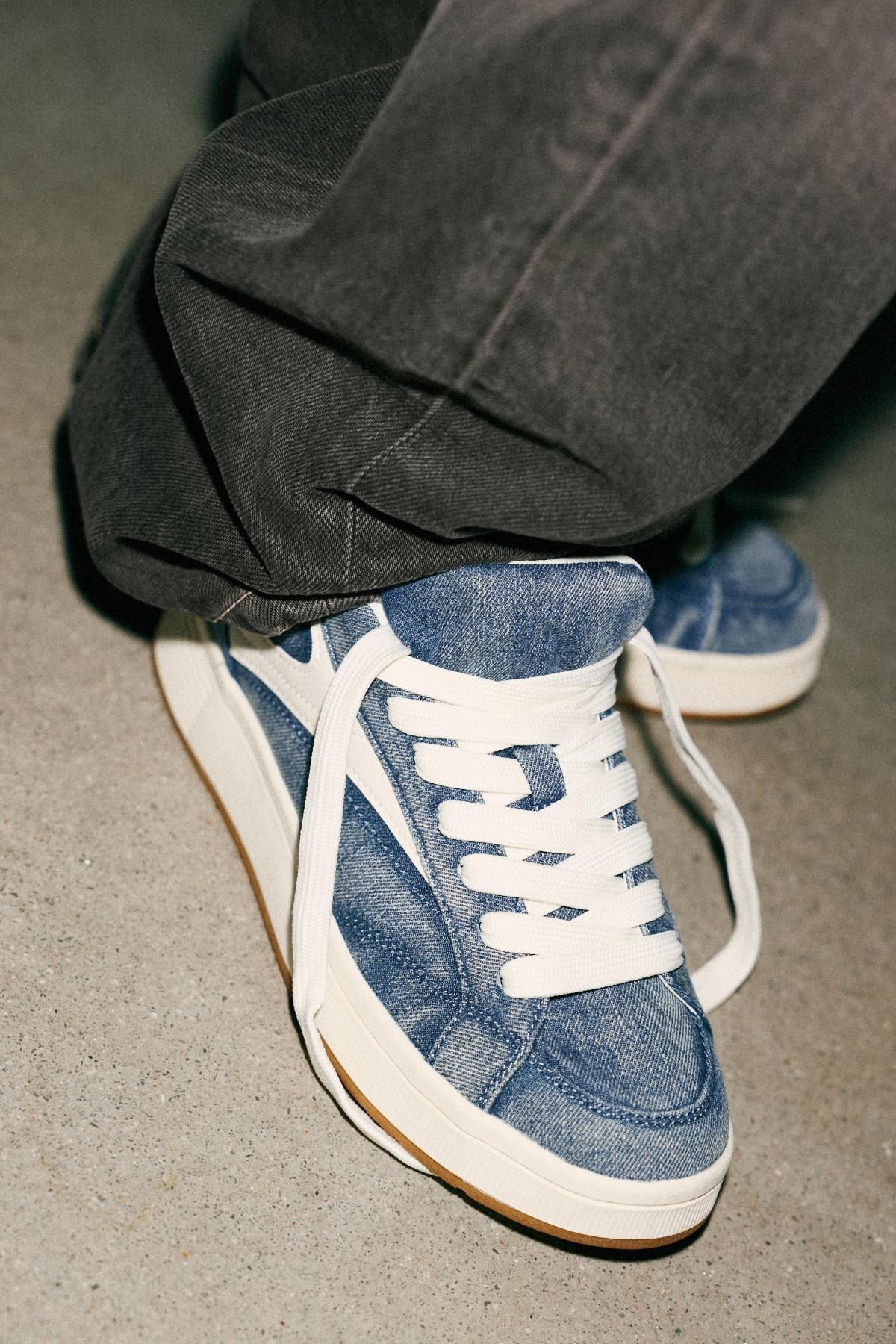 자라 데님 캐주얼 로우탑 스니커즈 5410/610 DENIM BLUE - 상세 이미지 5