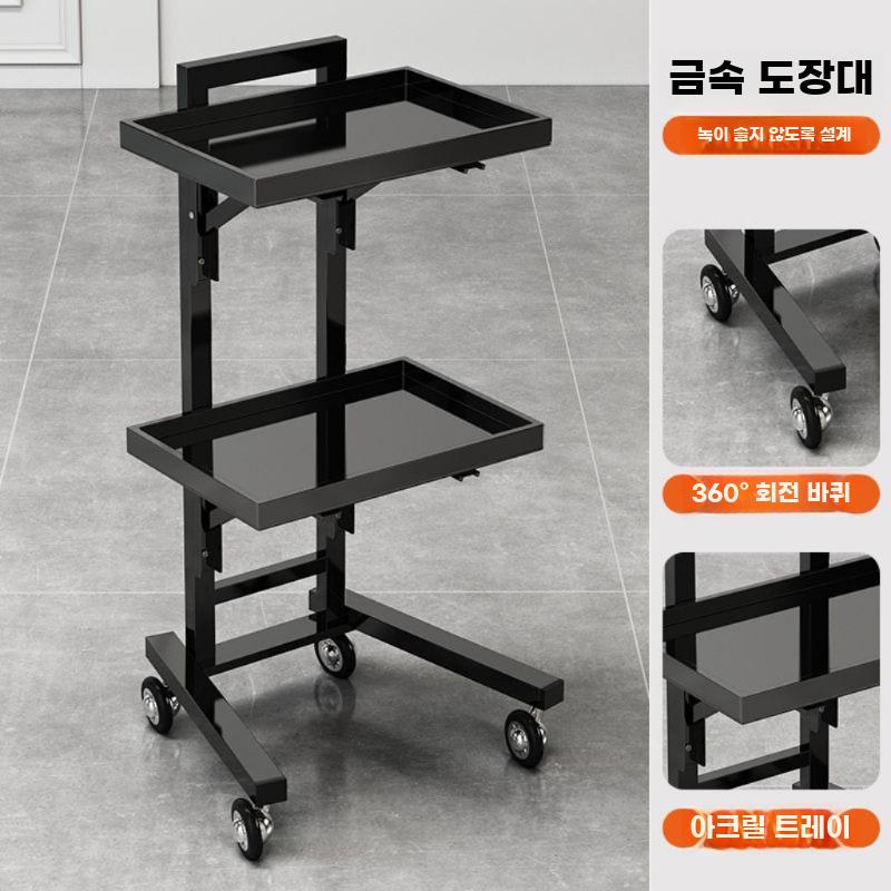 미용트롤리 이동식 선반 피부샵 뷰티 수납 츄레이 왜건 - 상세 이미지 5