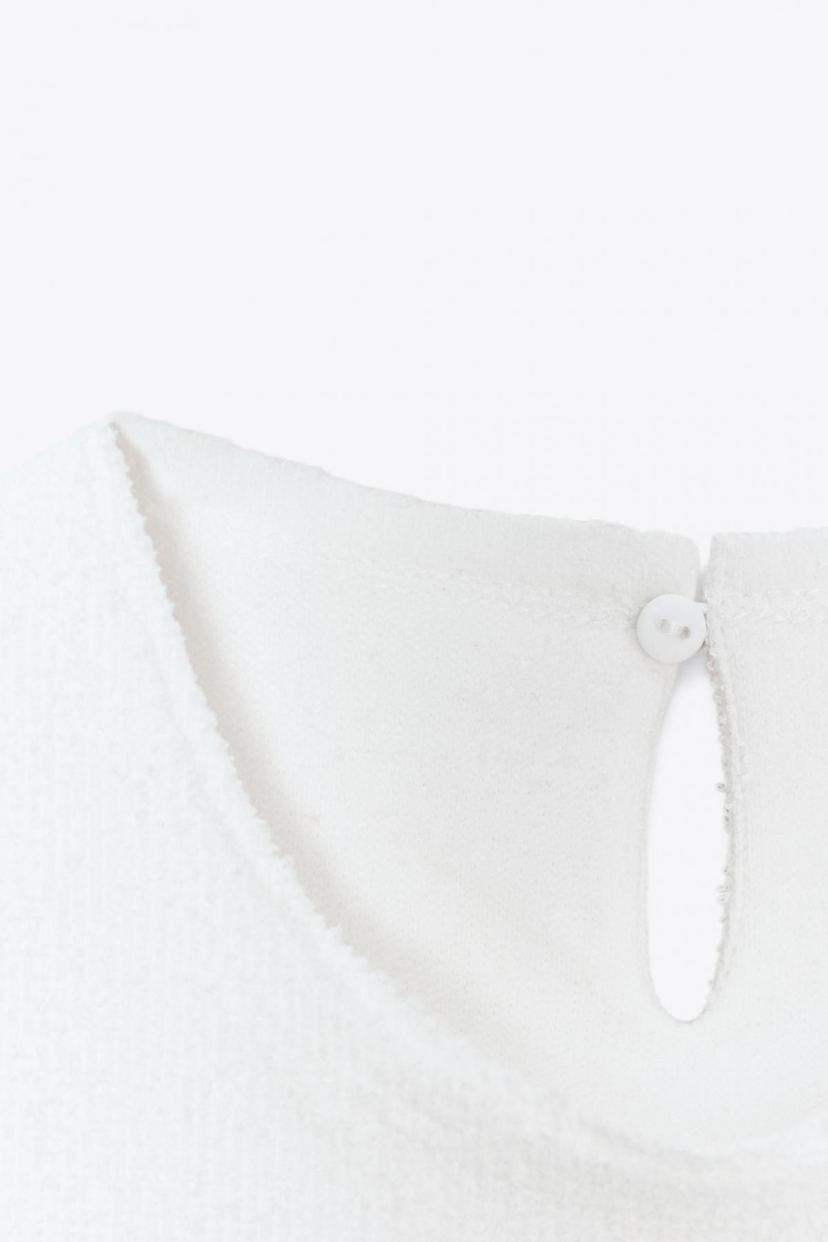 자라 부클레 페플럼 버클 민소매 탑 2298/458 OYSTER-WHITE - 상세 이미지 3