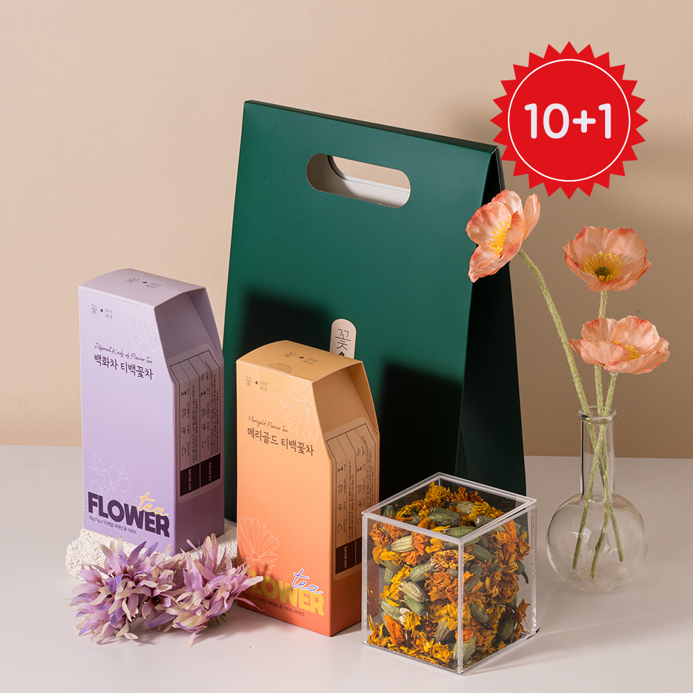 [프리미엄 허브차 선물세트] 카페인 없는 힐링티 카모마일 루이보스 메리골드 백화차