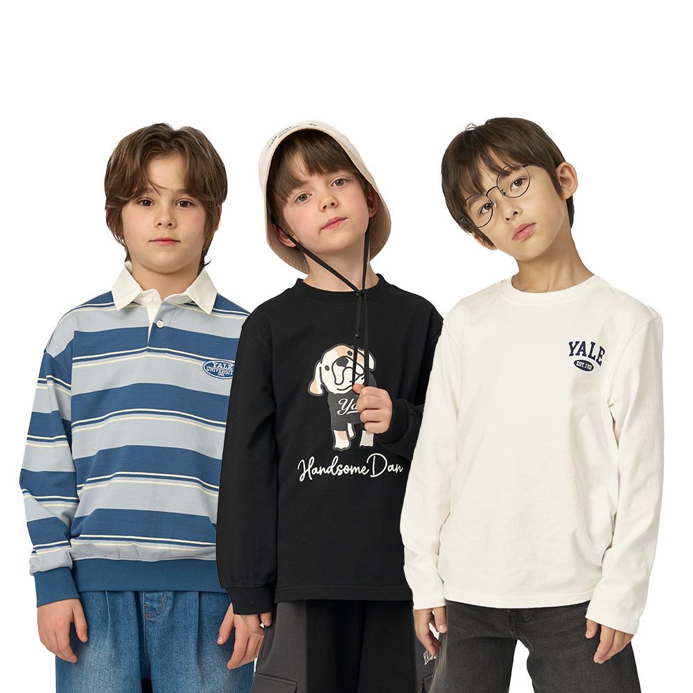 예일키즈 가을맞이 특가 긴팔 티셔츠 카라티 주니어