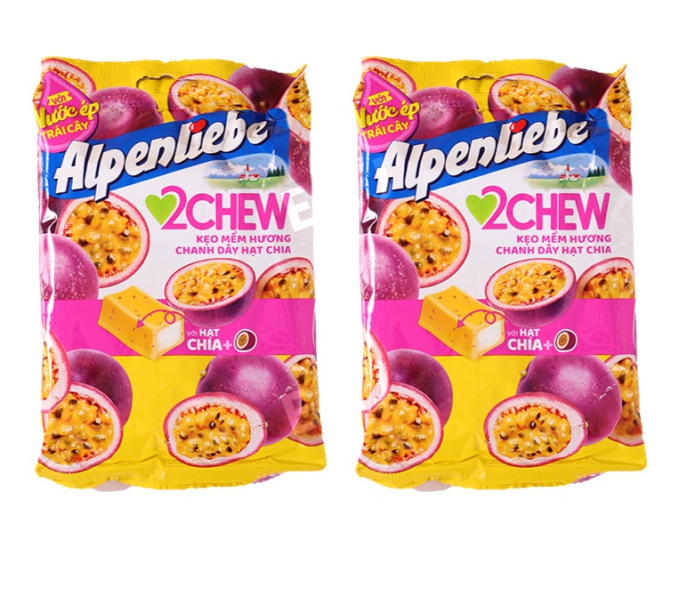 베트남 패션후르츠카라멜 알펜리베 2chew 백향과 다양한맛 선택 6봉 세트 패션프루트 카라멜 84g x 6 - 상품 이미지