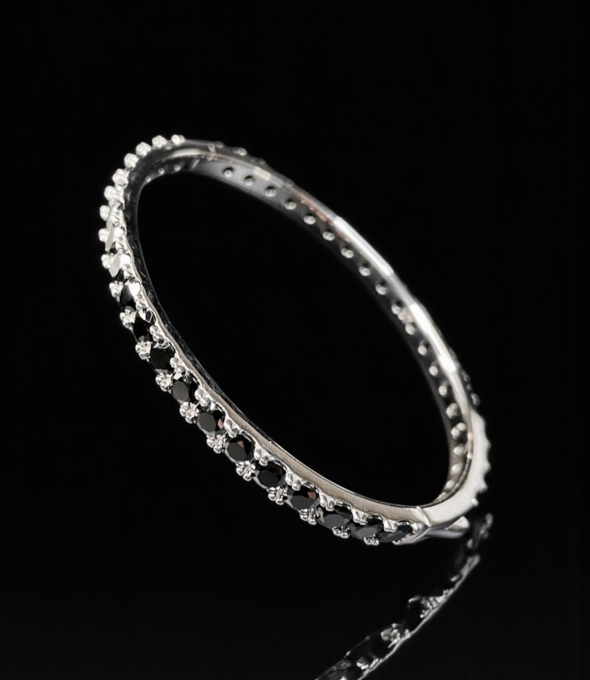 [Black Moissanite Tennis] 올블랙 모이사나이트 테니스 팔찌 S925 데시레아 이미지 7