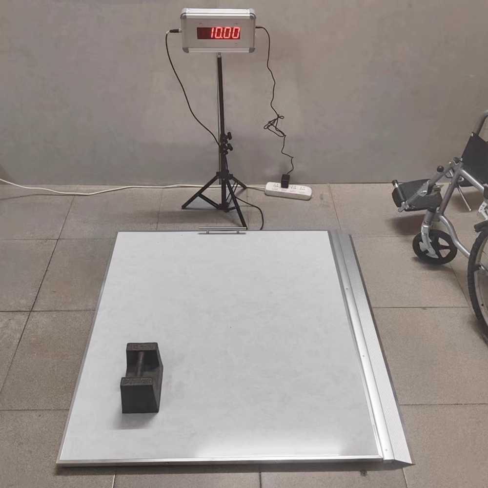 의료용 휠체어 체중계 병원 환자 전용 전자식 계량기 80cmx80cm 흰색 - 상세 이미지 4