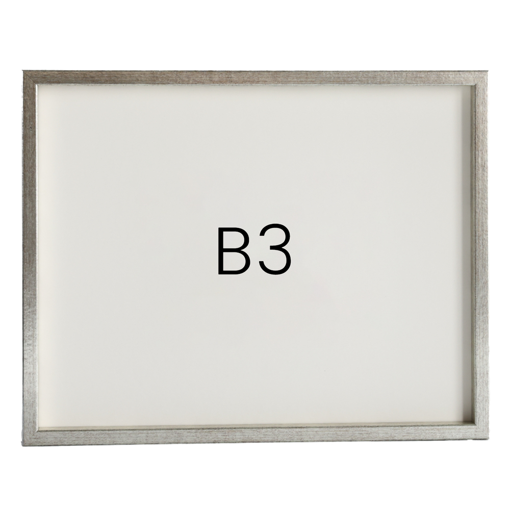 12mm레프 원목액자 우드 웨딩 전시회 맞춤 프레임 틀 B3 364x515mm, 실버 - 메인 이미지