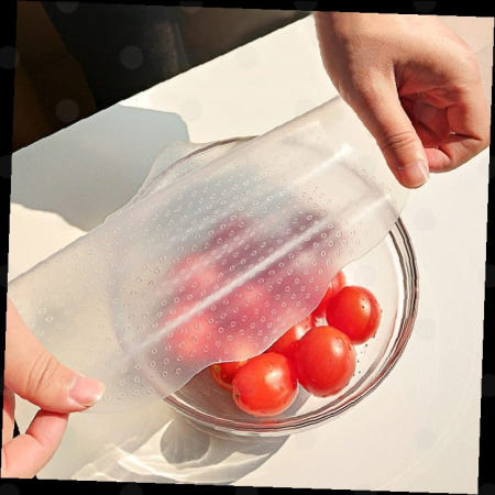 moadam 실리콘 덮개 밀봉 보관 용기 뚜껑 랩 주방 식품보관 대형