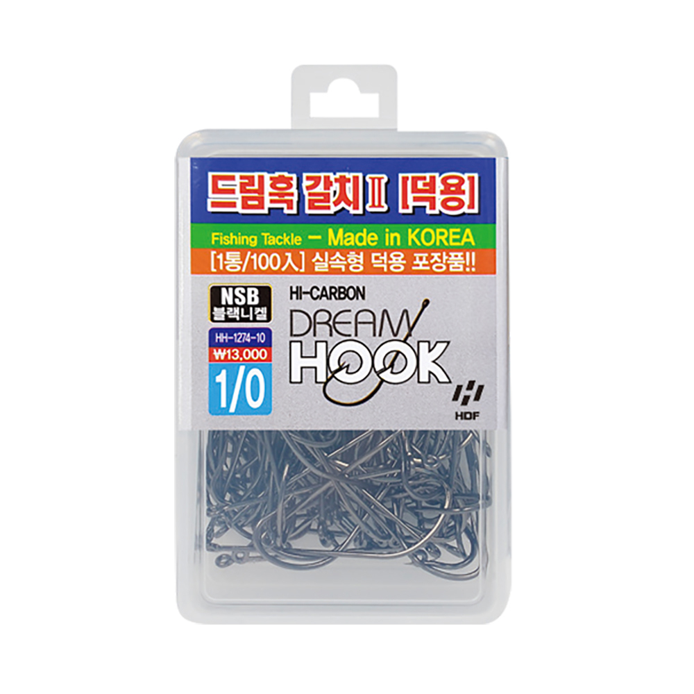 해동조구 드림훅 갈치2 II NSB 100개입 HH-1274 대용량 벌크 바늘 블랙니켈 - 메인 이미지